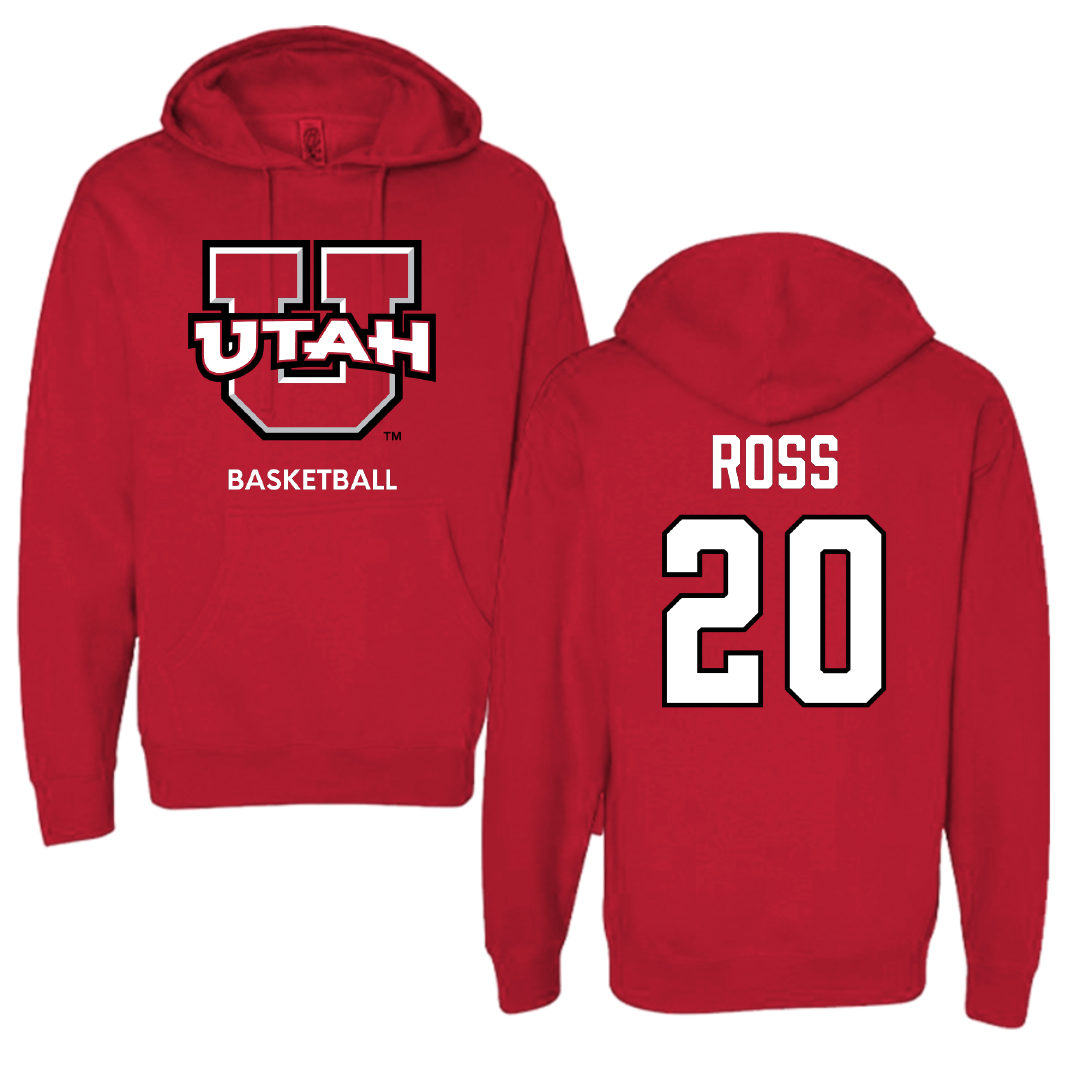 University of Utah Basketball (W) Red Utes Hoodie - #20 Reese Ross