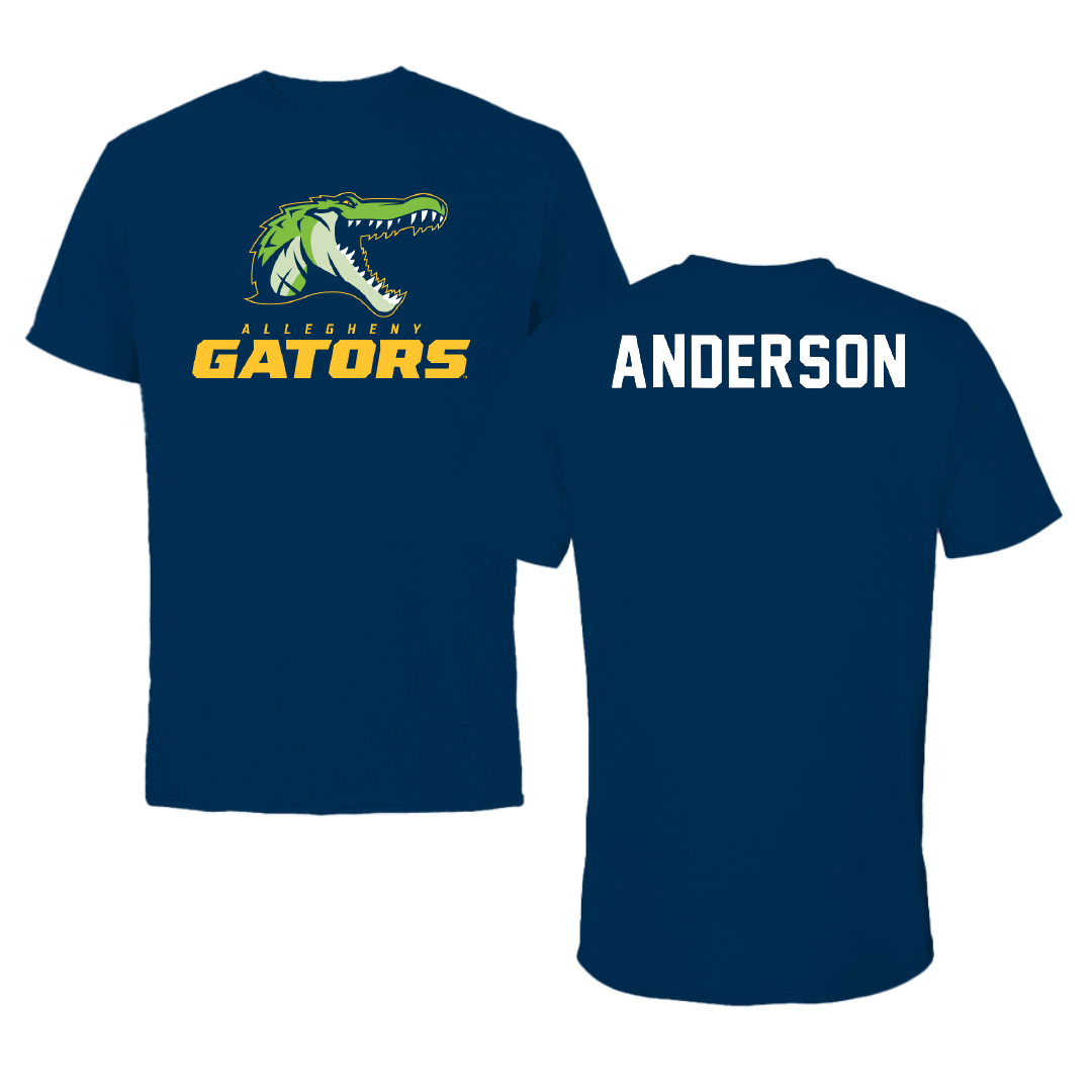 Allegheny College TF and XC Navy Performance Tee - Jordan Anderson