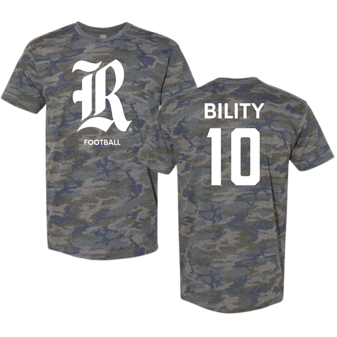 Rice University Football Vintage Camo Tee - #10 Moh Bility