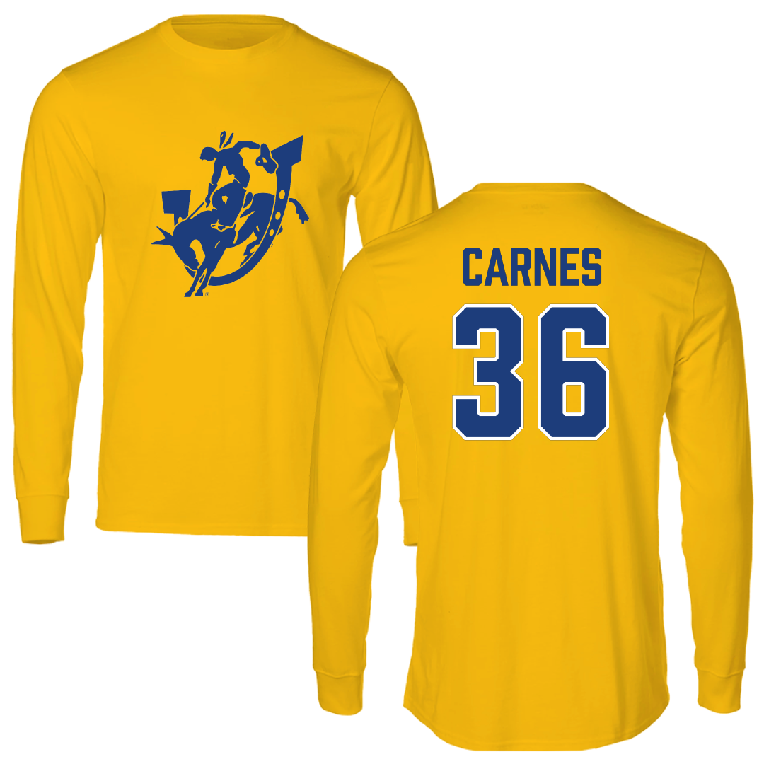 Southern Arkansas University Baseball Gold Performance Long Sleeve - #36 Cole Carnes