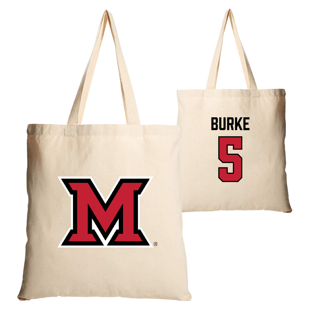 Miami University (Ohio) Baseball Tan Canvas Tote Bag - #5 Clayton Burke
