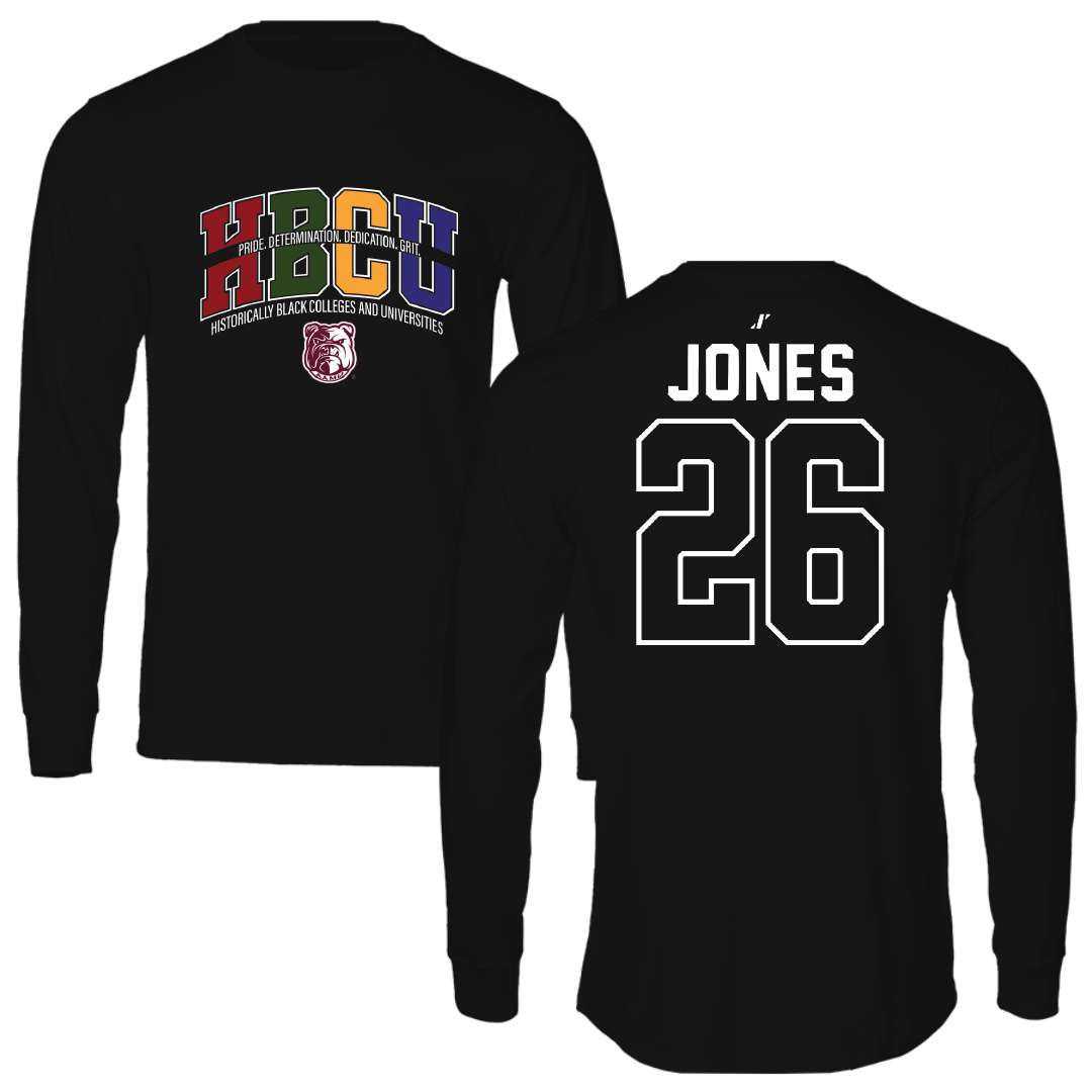 Alabama A&M University Baseball Black HBCU Long Sleeve - #26 Ryan Jones