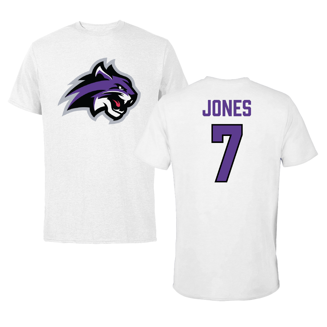 Wiley University Baseball White Performance Tee - #7 Ethan Jones