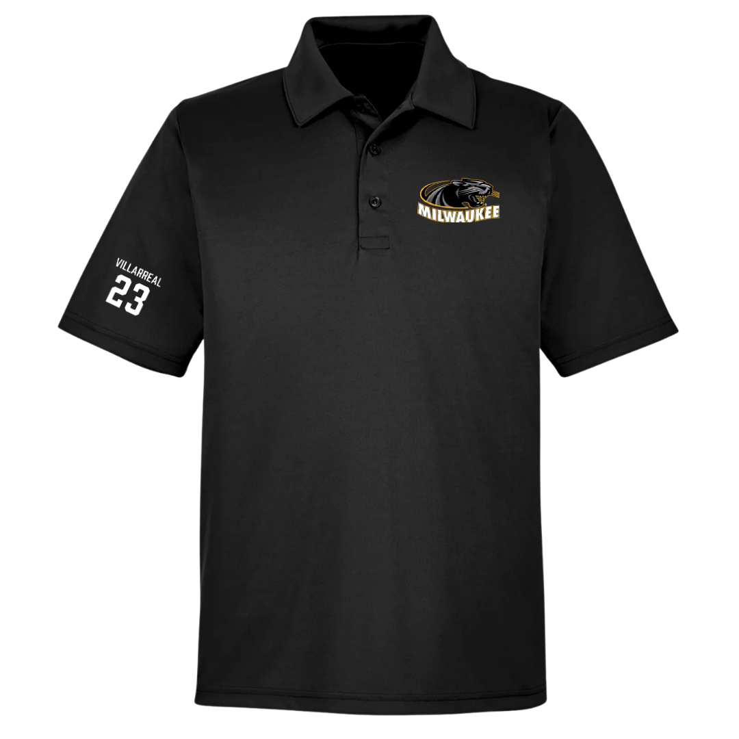 University of Wisconsin-Milwaukee Basketball (M) Black Polo - #23 Austin Villarreal