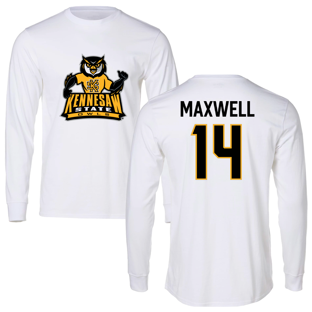 Kennesaw State University Lacrosse White Performance Long Sleeve - #14 Addelyn Maxwell