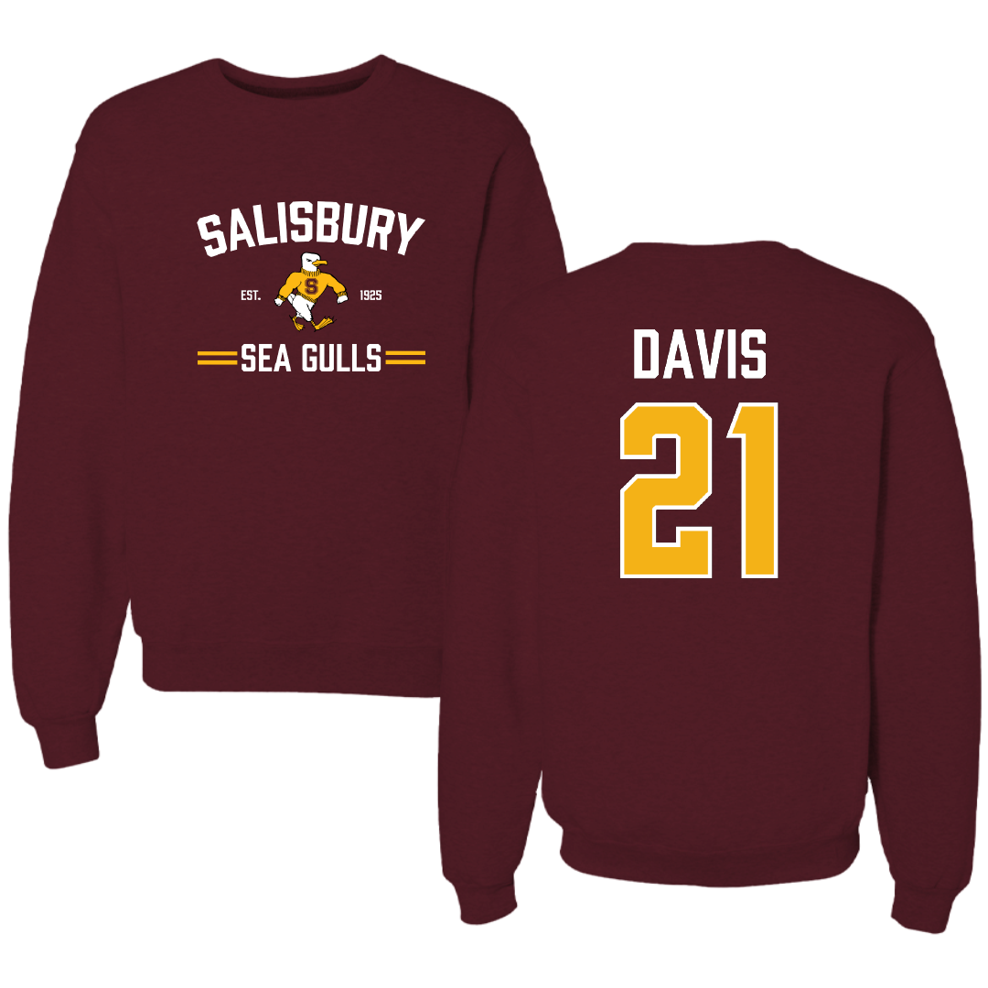 Salisbury University Lacrosse Maroon General Crewneck - #21 Reagan Davis