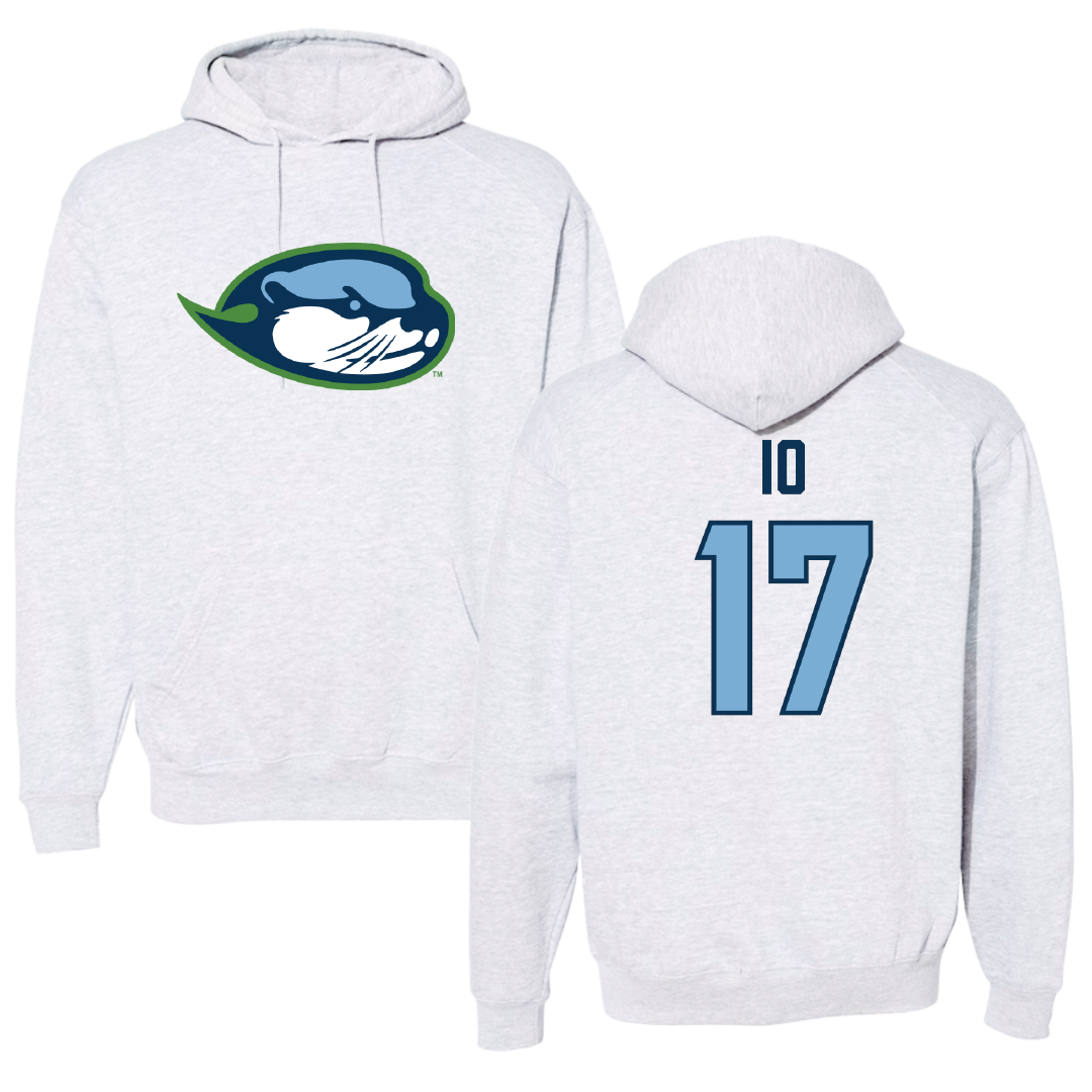 Cal State Monterey Bay Baseball Light Gray Hoodie - #17 Ryan Io