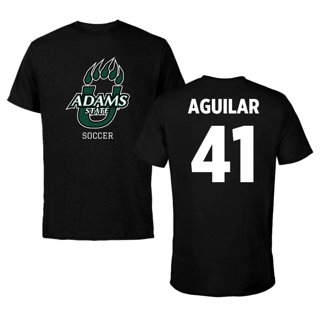 Adams State University Soccer (M) Black State Performance Tee - #41 Dominic Aguilar