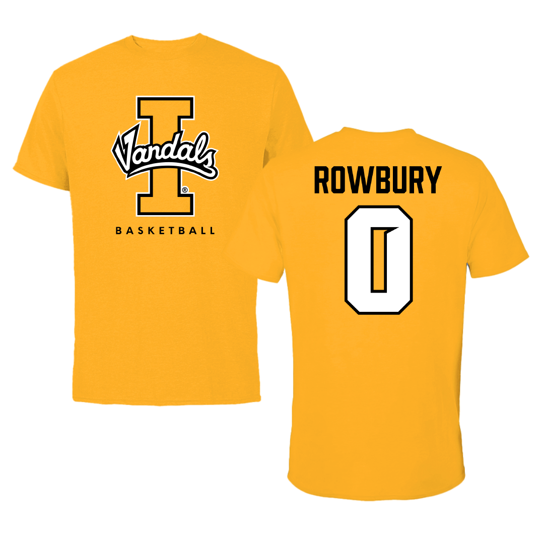 University of Idaho Basketball (M) Gold Tee - #0 Brody Rowbury