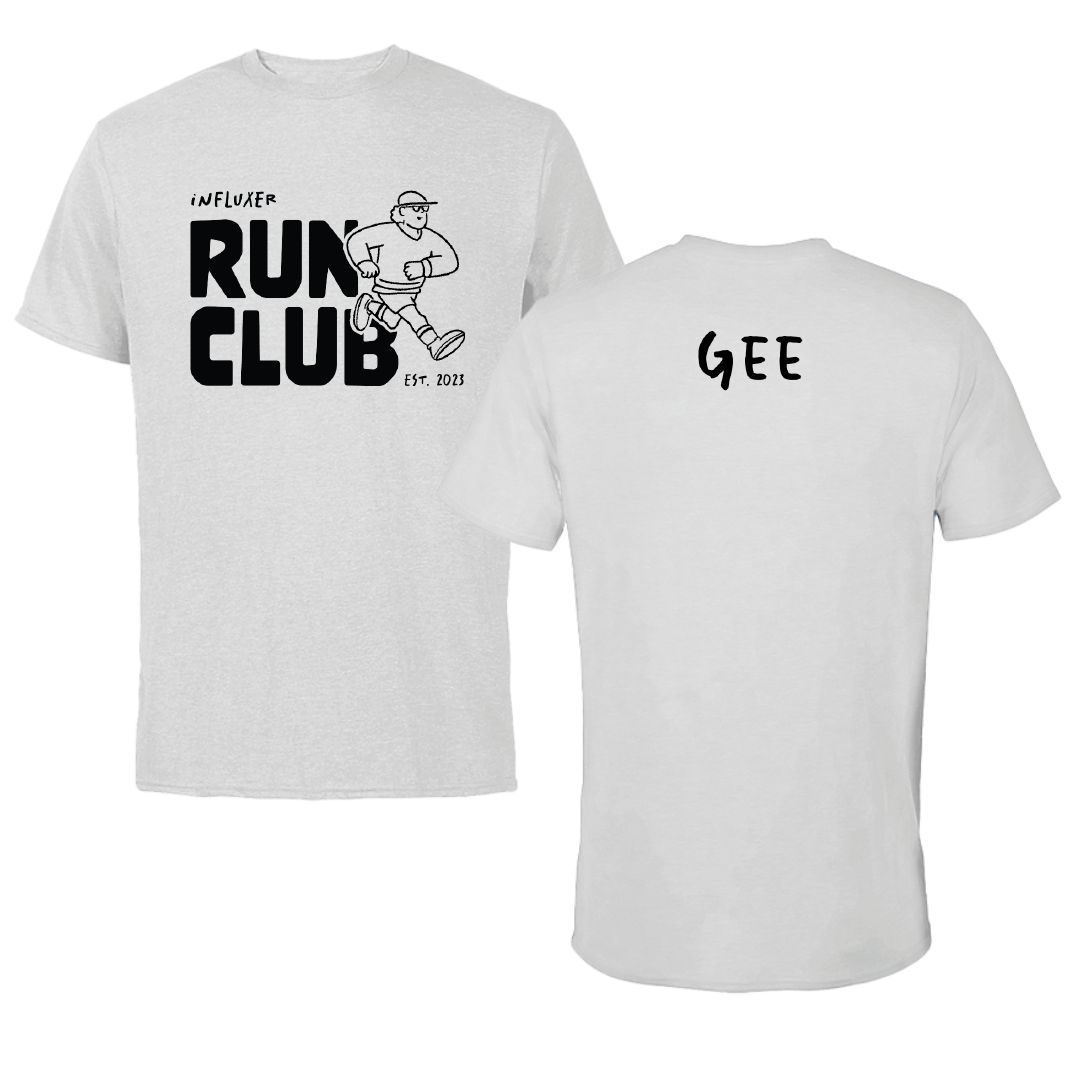 Bethune-Cookman University TF and XC Light Gray Influxer Run Club Performance Tee - Caliya Gee