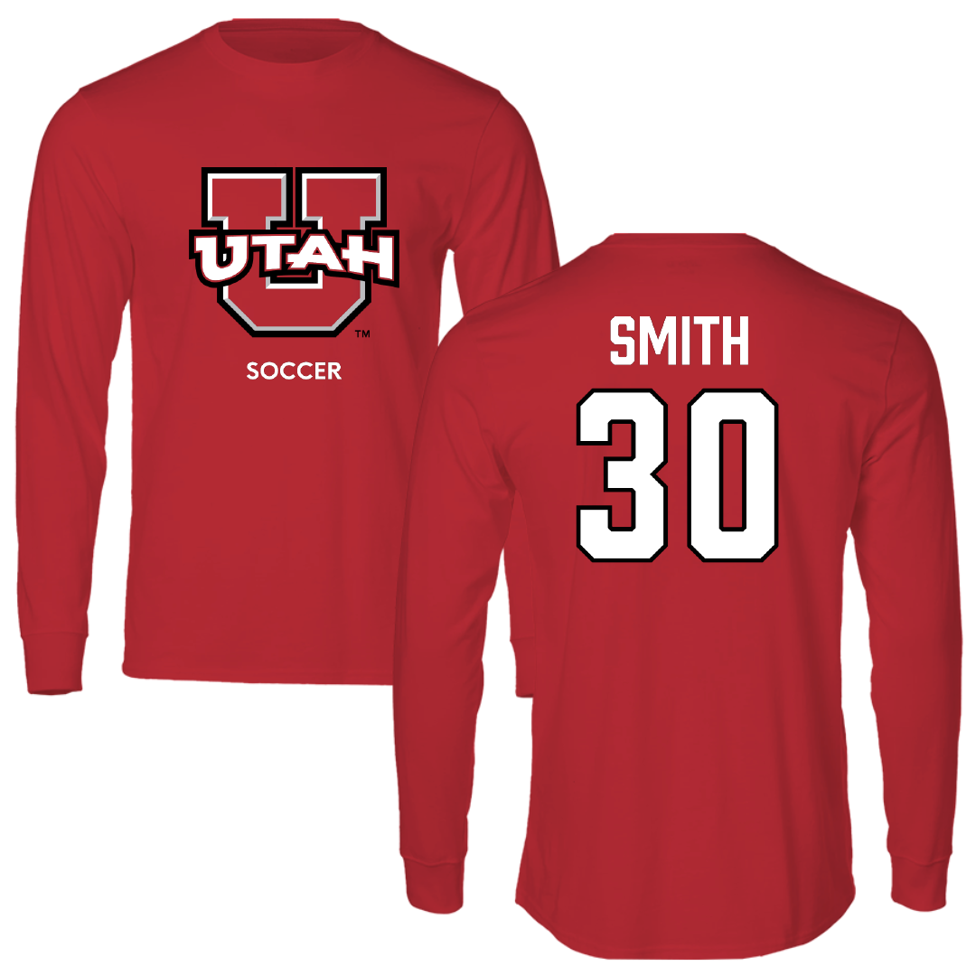 University of Utah Soccer (W) Red Utes Long Sleeve - #30 Isabelle Smith