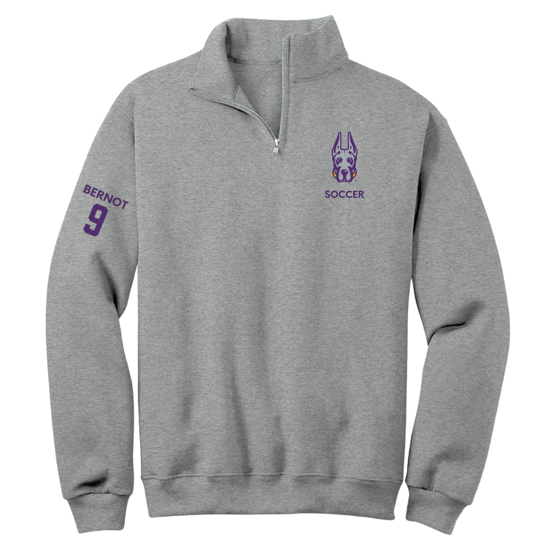University at Albany Soccer (W) Sport Gray Quarter-Zip - #9 Tiffany Bernot