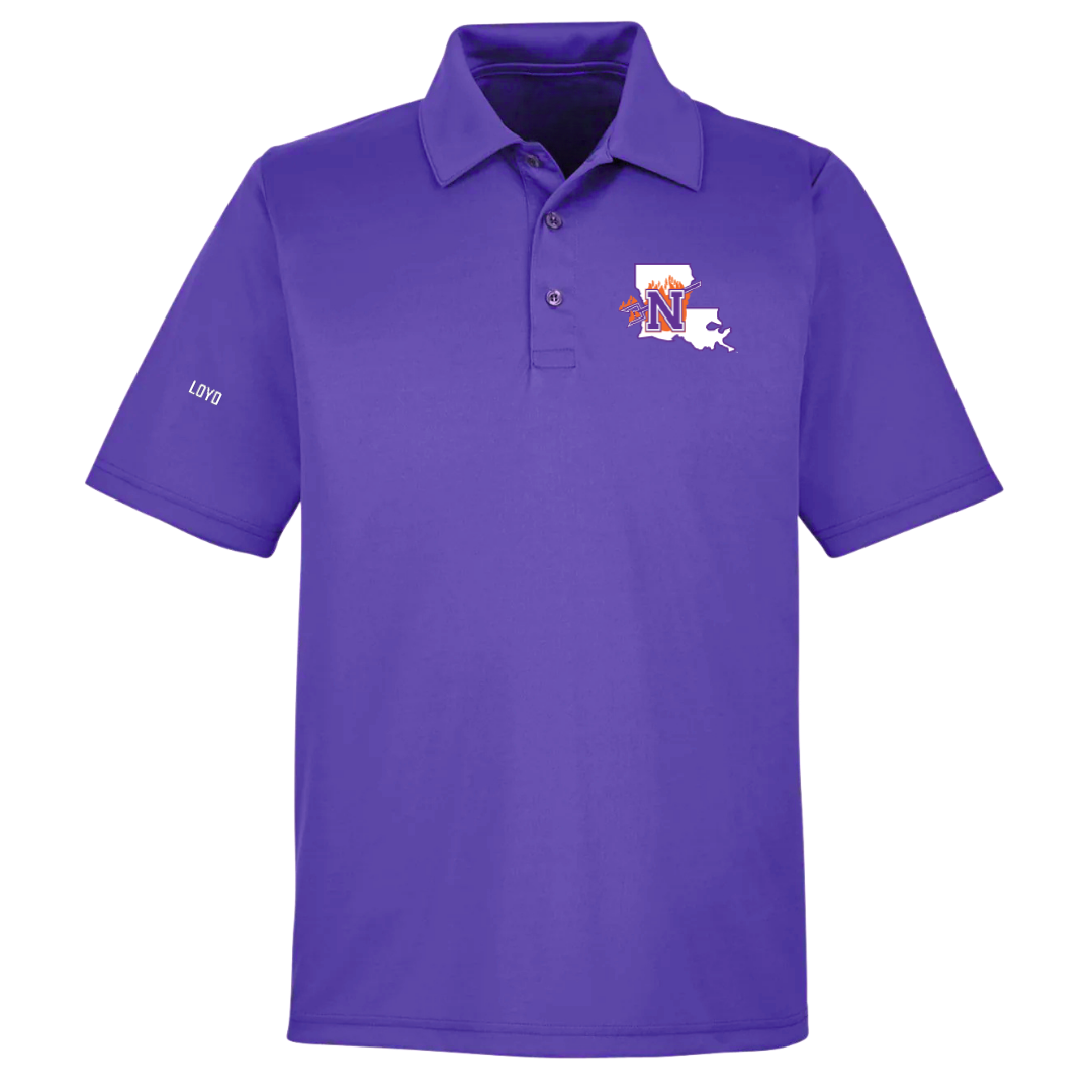 Northwestern State University TF and XC Purple Polo - Galen Loyd