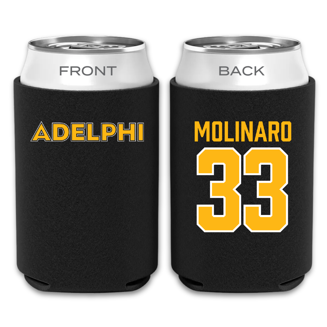 Adelphi University Baseball Black Can Cooler - #33 Bobby Molinaro