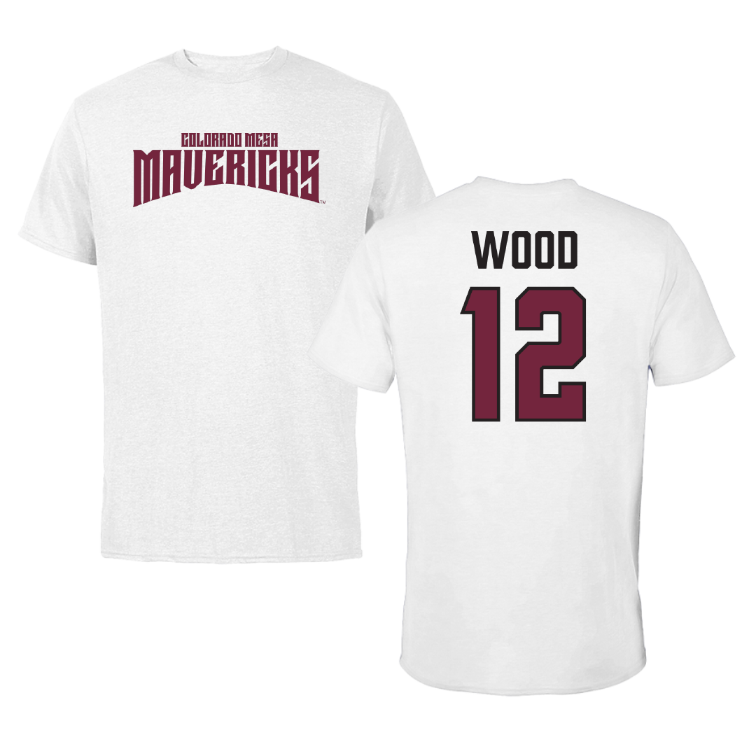 Colorado Mesa University Volleyball White Classic Tee - #12 Macy Wood