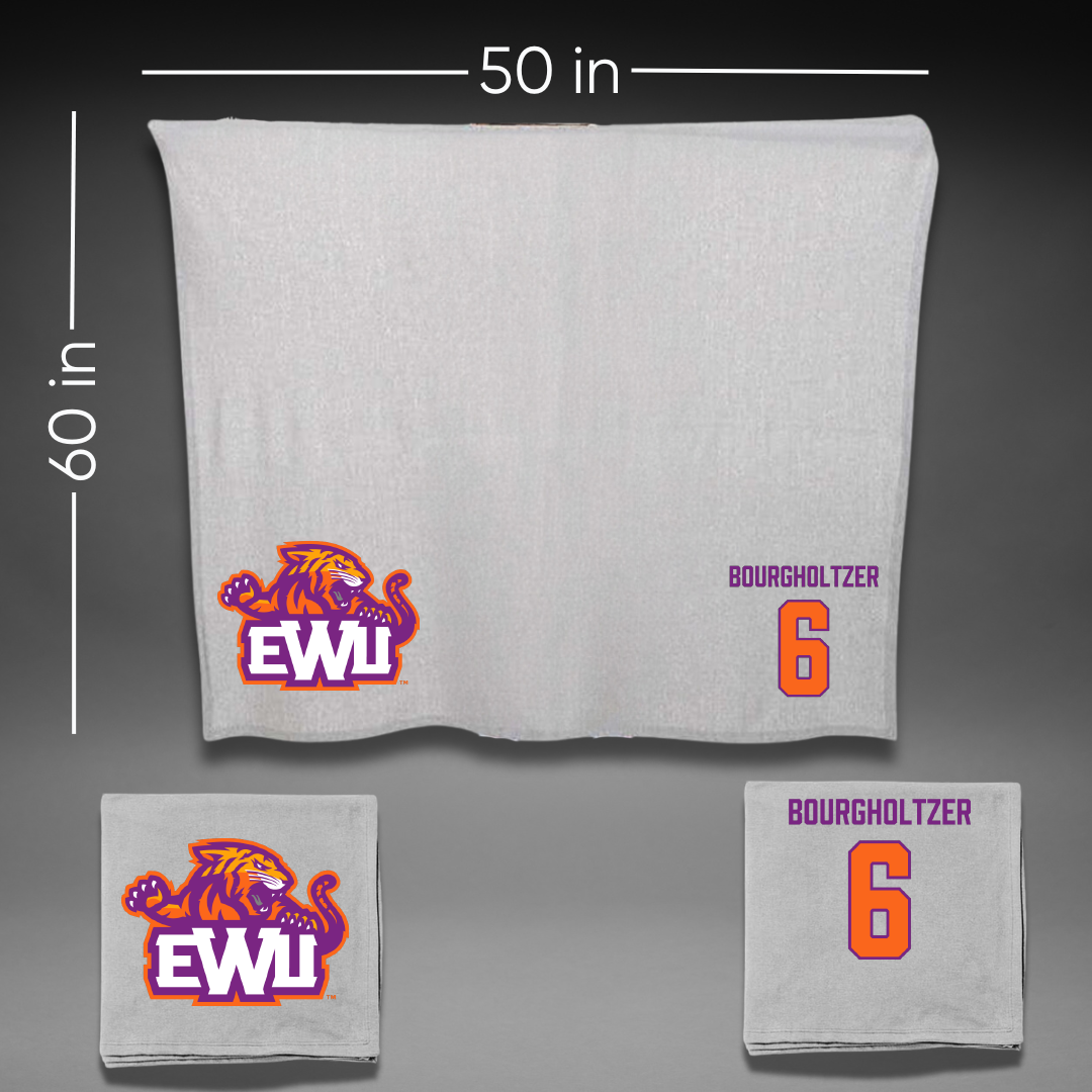 Edward Waters University Softball Gray Blanket - #6 Macie Bourgholtzer