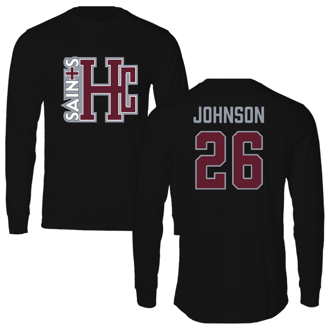 Holy Cross College Soccer (M) Black Performance Long Sleeve - #26 Eric Johnson