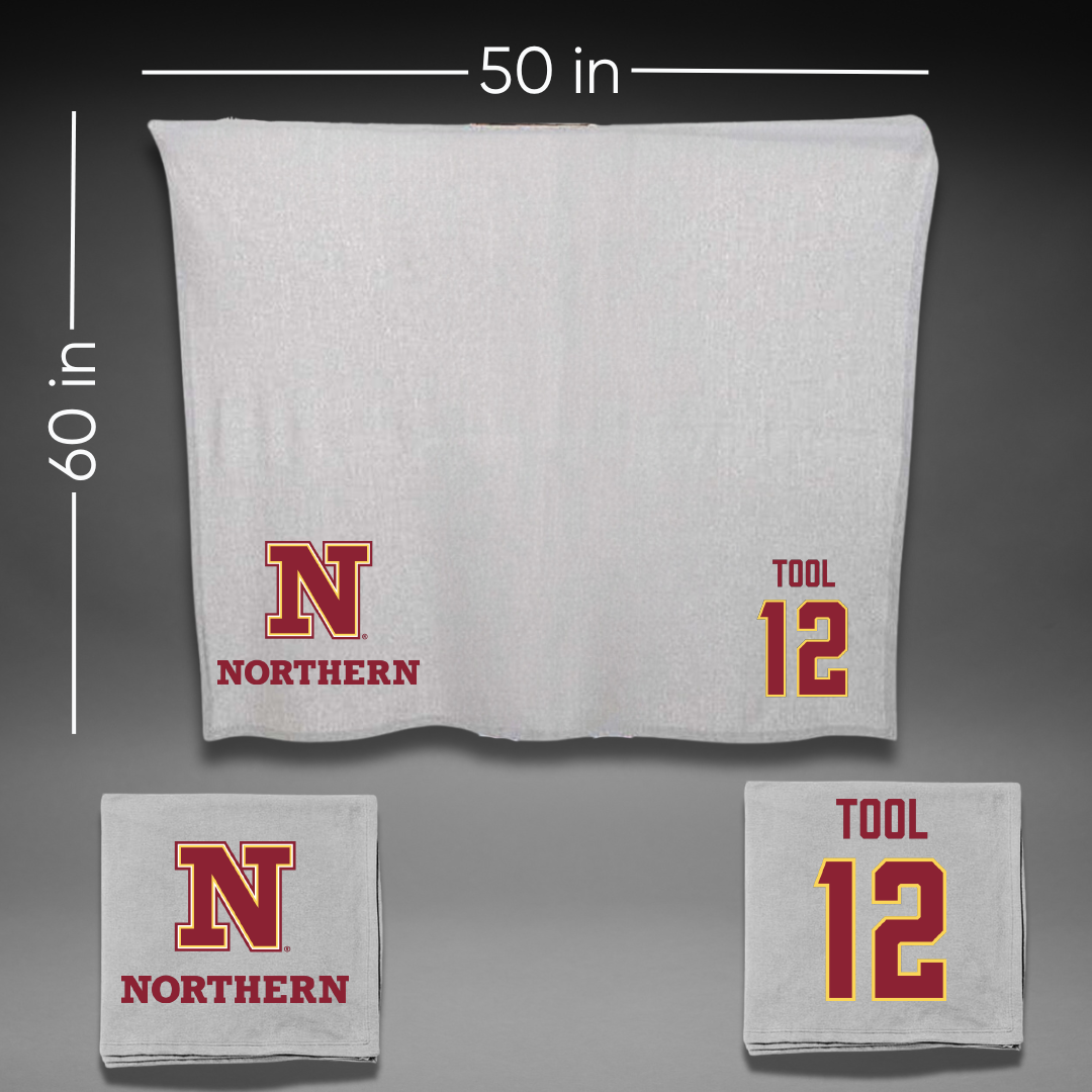 Northern State University Basketball Gray Blanket - #12 Taylor Tool