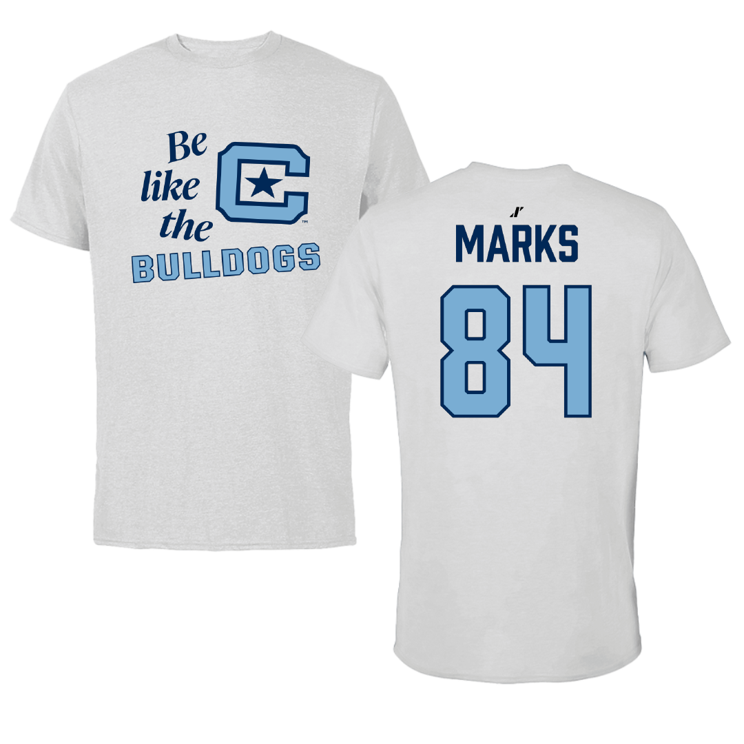 The Citadel Football Light Gray Be Like Us Performance Tee - #84 Jihad Marks