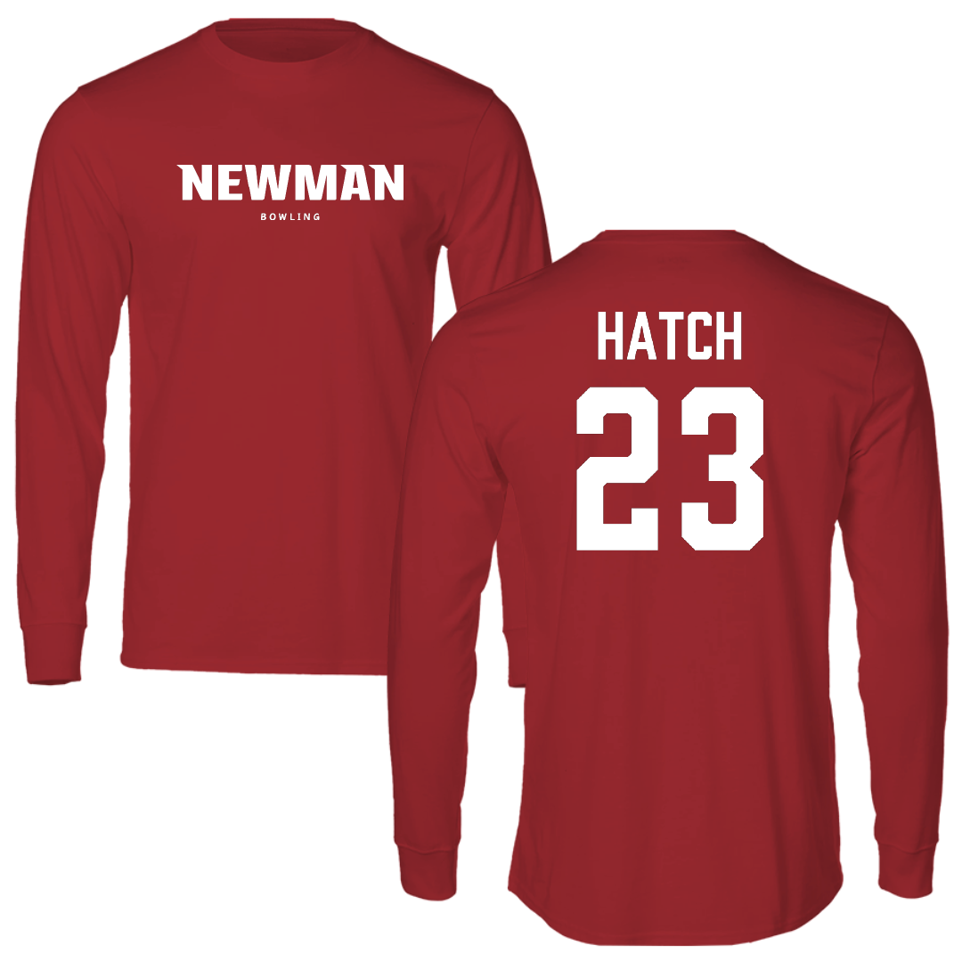 Newman University Bowling Canvas Red Long Sleeve - #23 Kevin Hatch