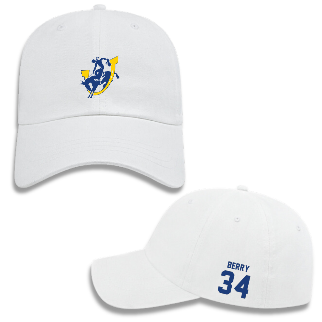 Southern Arkansas University Baseball White Hat - #34 Eli Berry