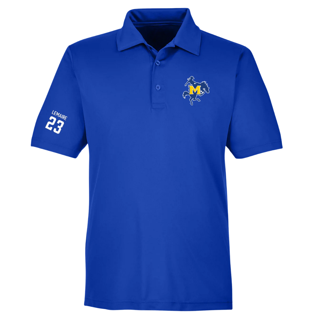 McNeese State University Football Blue Polo - #23 Peyton Lemaire