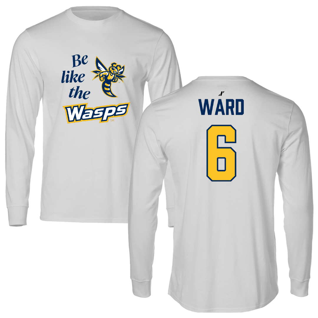 Emory & Henry College Lacrosse (M) Light Gray Be Like Us Long Sleeve - #6 Isaiah Ward