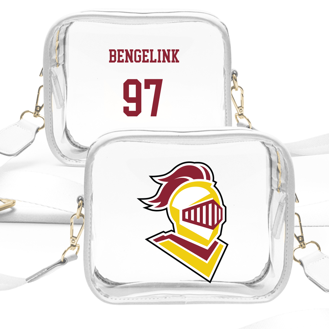Calvin University Football White Clear Stadium Bag - #97 Bryce Bengelink
