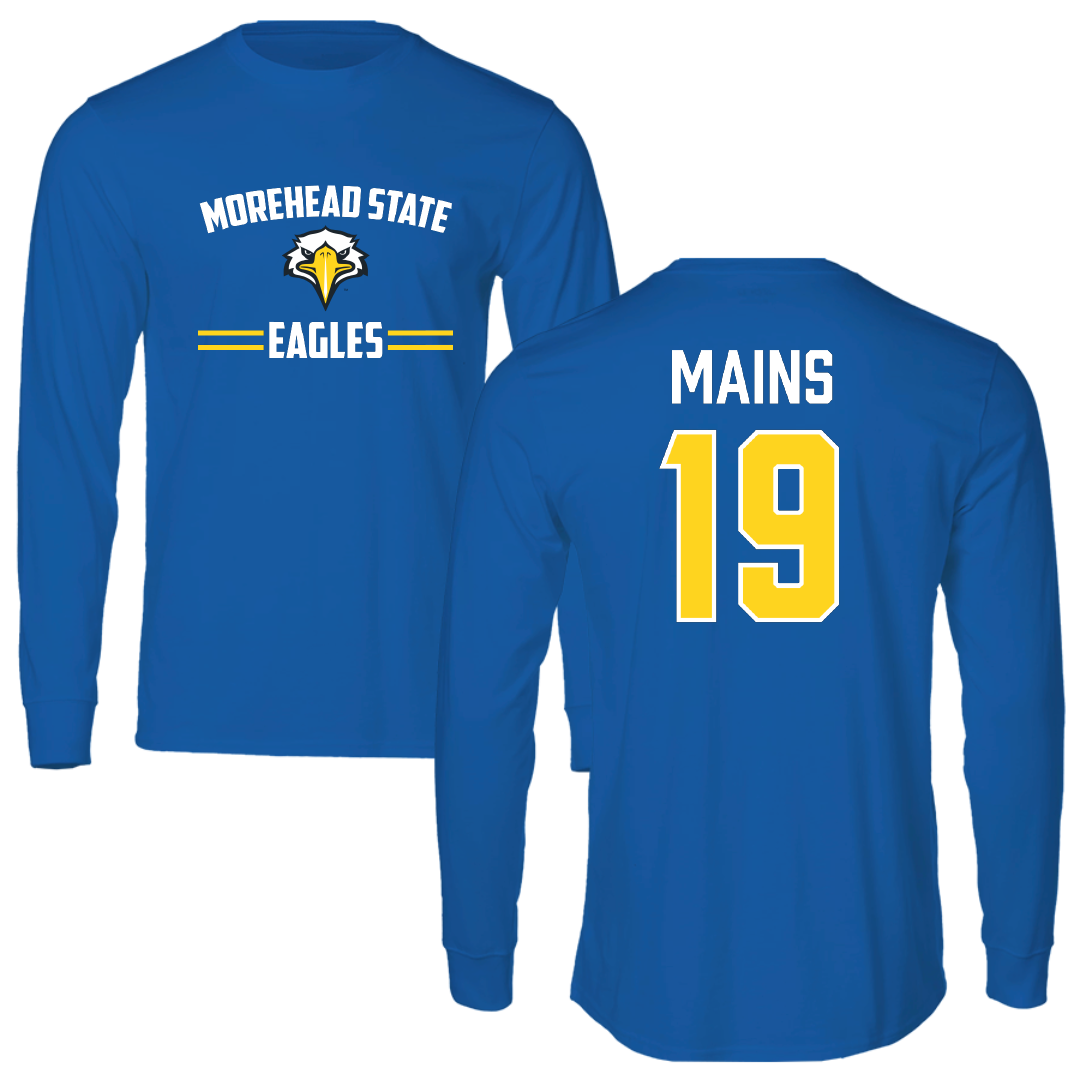 Morehead State University Baseball Blue General Long Sleeve - #19 Hayden Mains