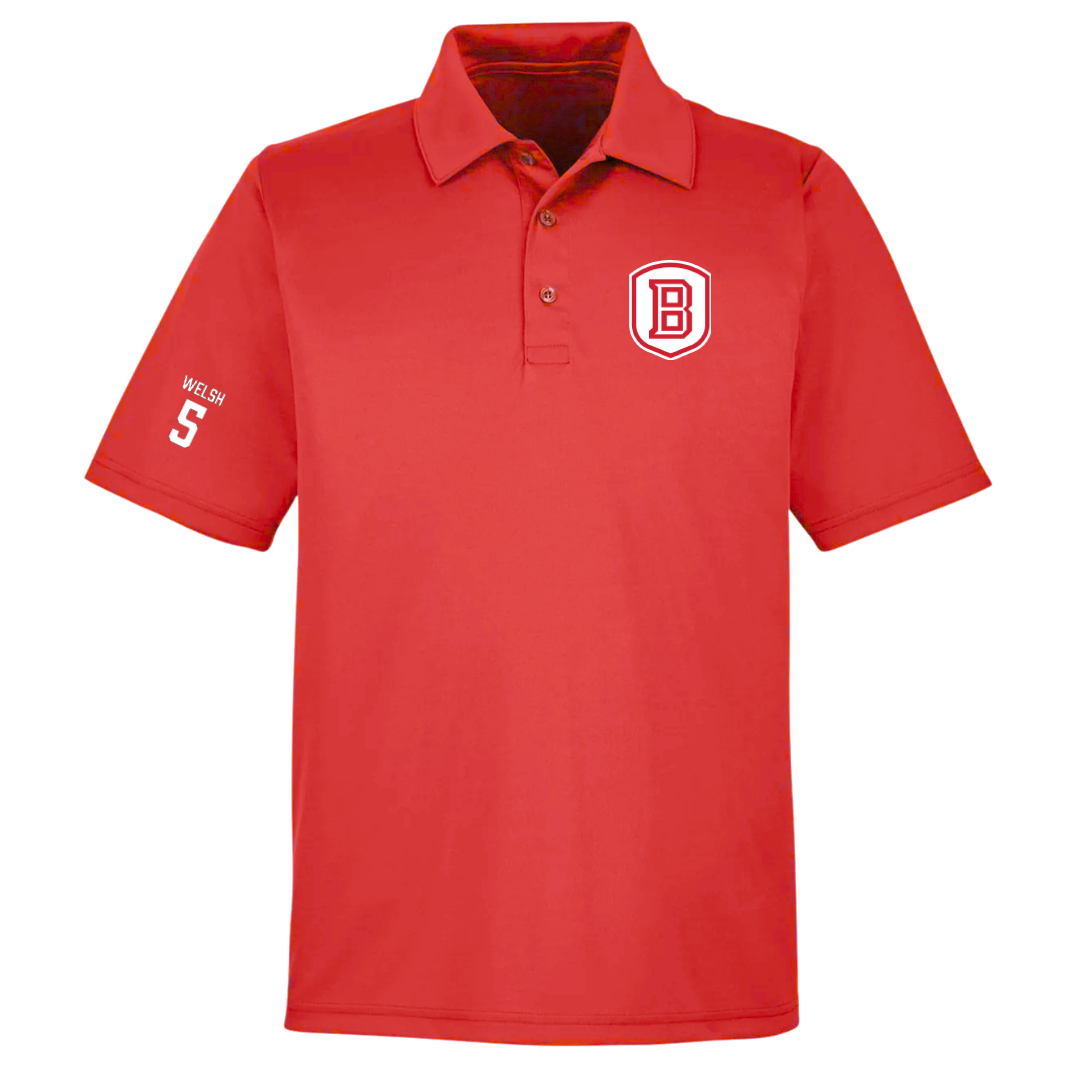 Bradley University Softball Red Polo - #5 Addie Welsh