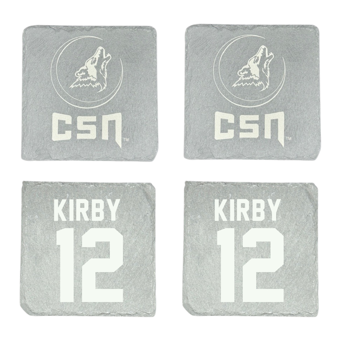 College of Southern Nevada Baseball Stone Coaster (4 Pack)  - #12 Caden Kirby