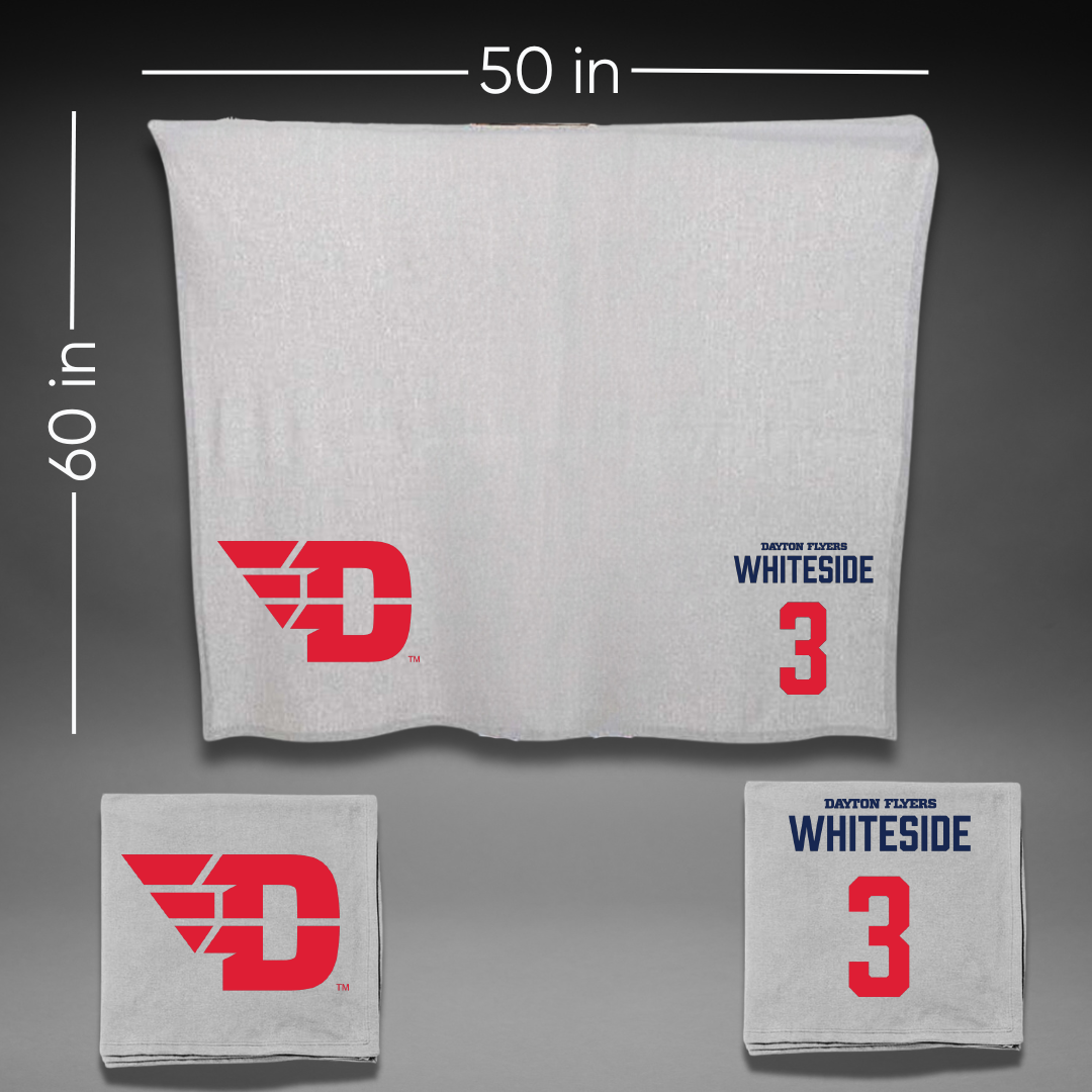 University of Dayton Baseball Gray Blanket - #3 Jon Whiteside