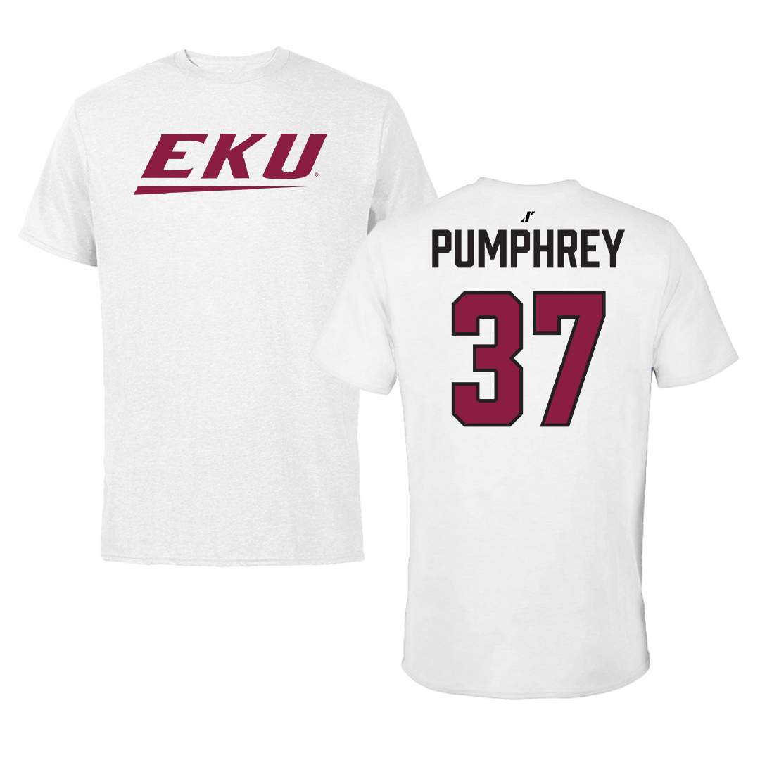 Eastern Kentucky University Baseball White Tee - #37 Cooper Pumphrey