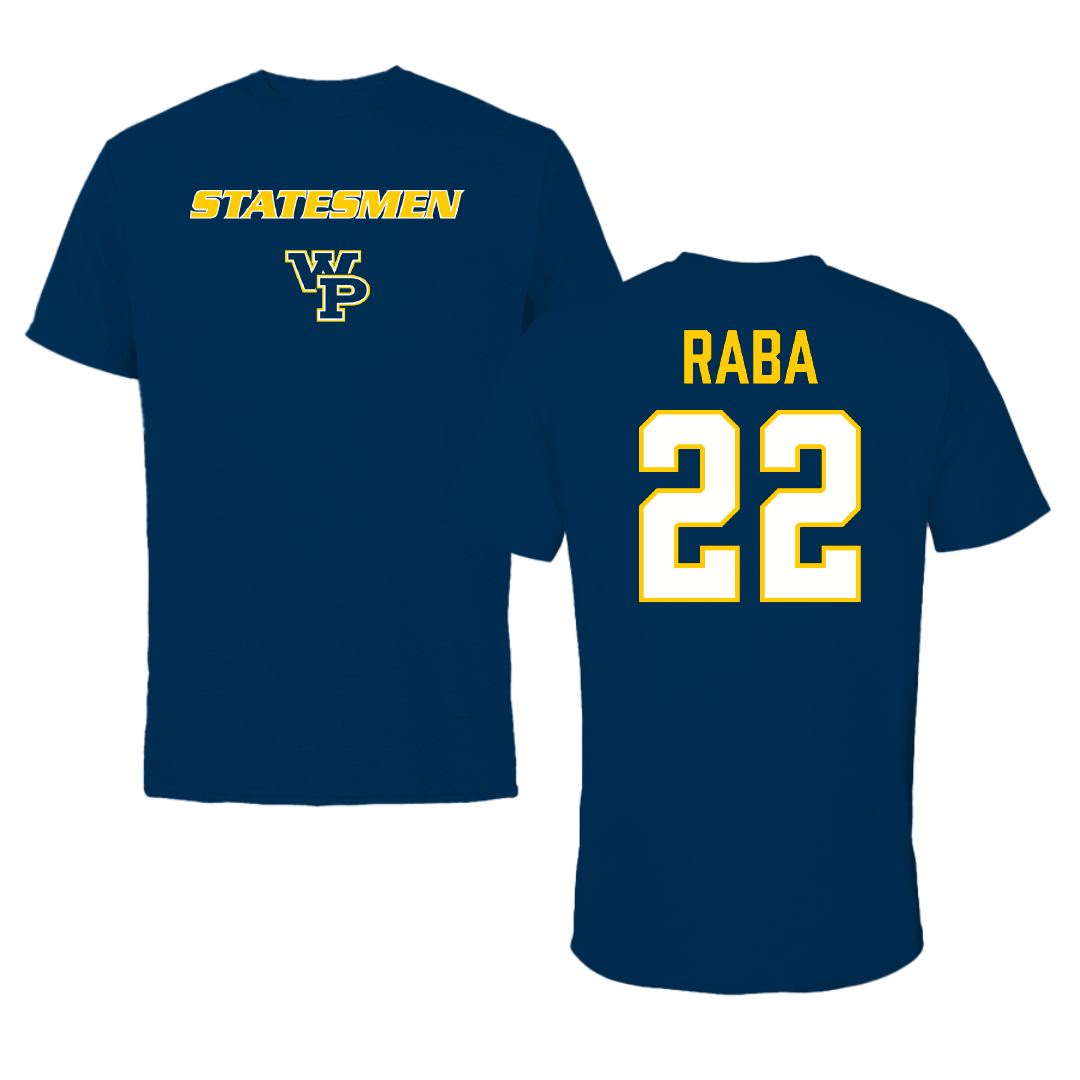 William Penn University Baseball Navy Performance Tee - #22 Justin Raba