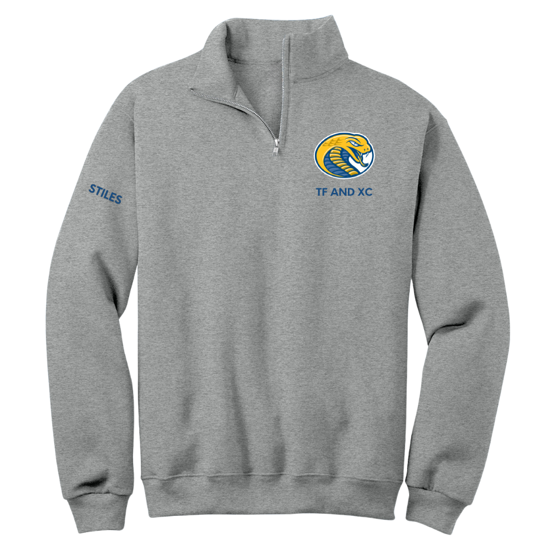 Coker University TF and XC Sport Gray Quarter-Zip - Jeffrey Stiles