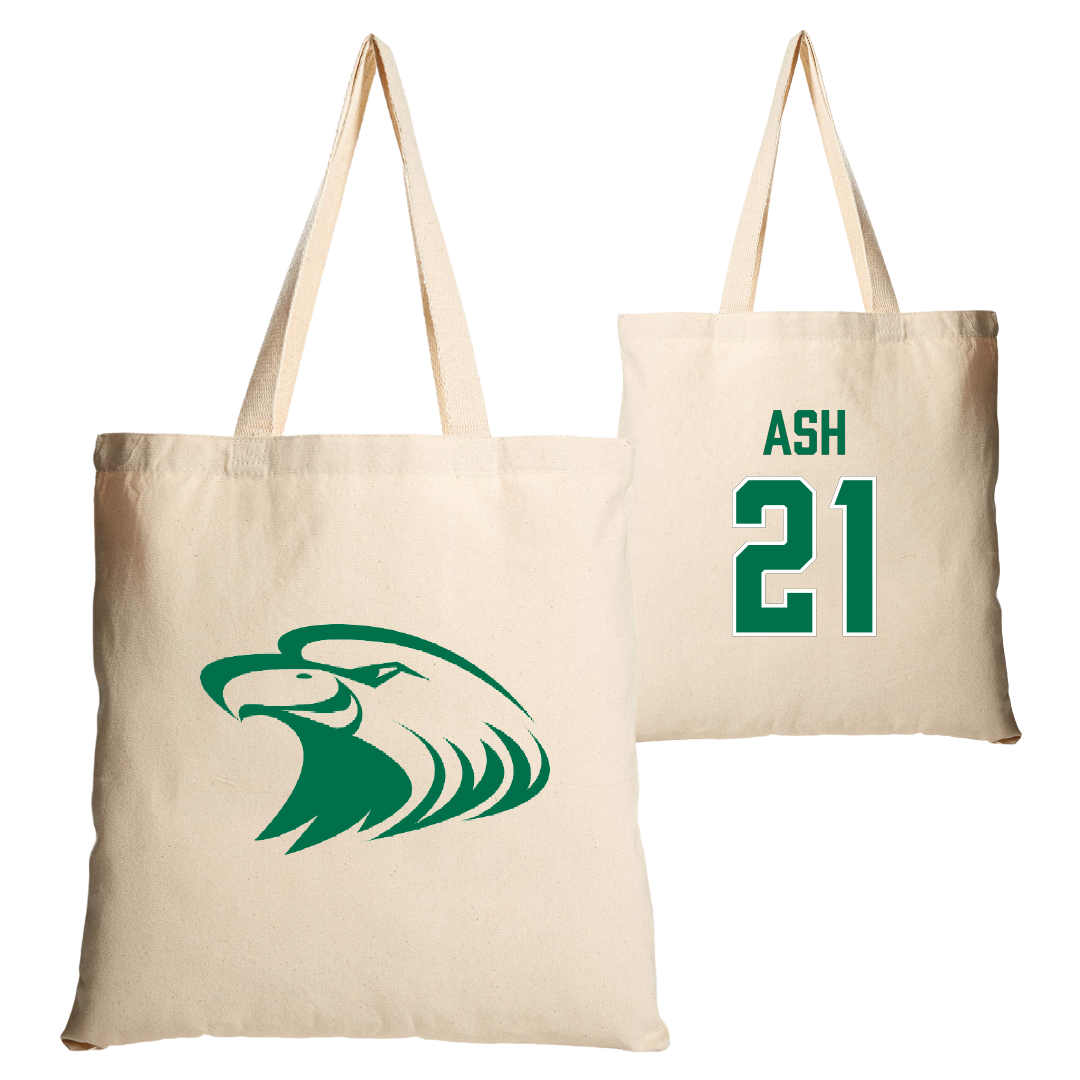 Central Methodist University Softball Tan Canvas Tote Bag - #21 Brilee Ash
