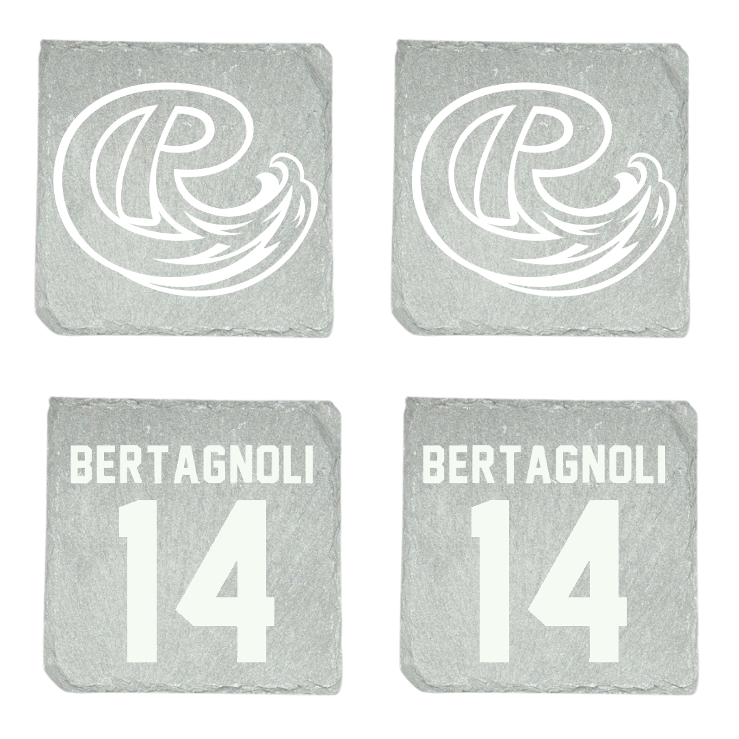 Roosevelt University Volleyball (M) Stone Coaster (4 Pack)  - #14 Martino Bertagnoli