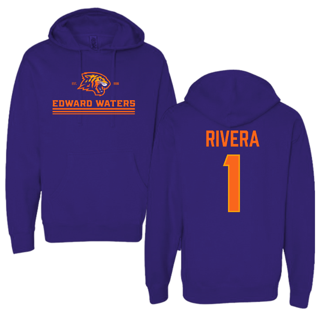 Edward Waters University Volleyball (M) Purple General Hoodie - #1 Noel Rivera