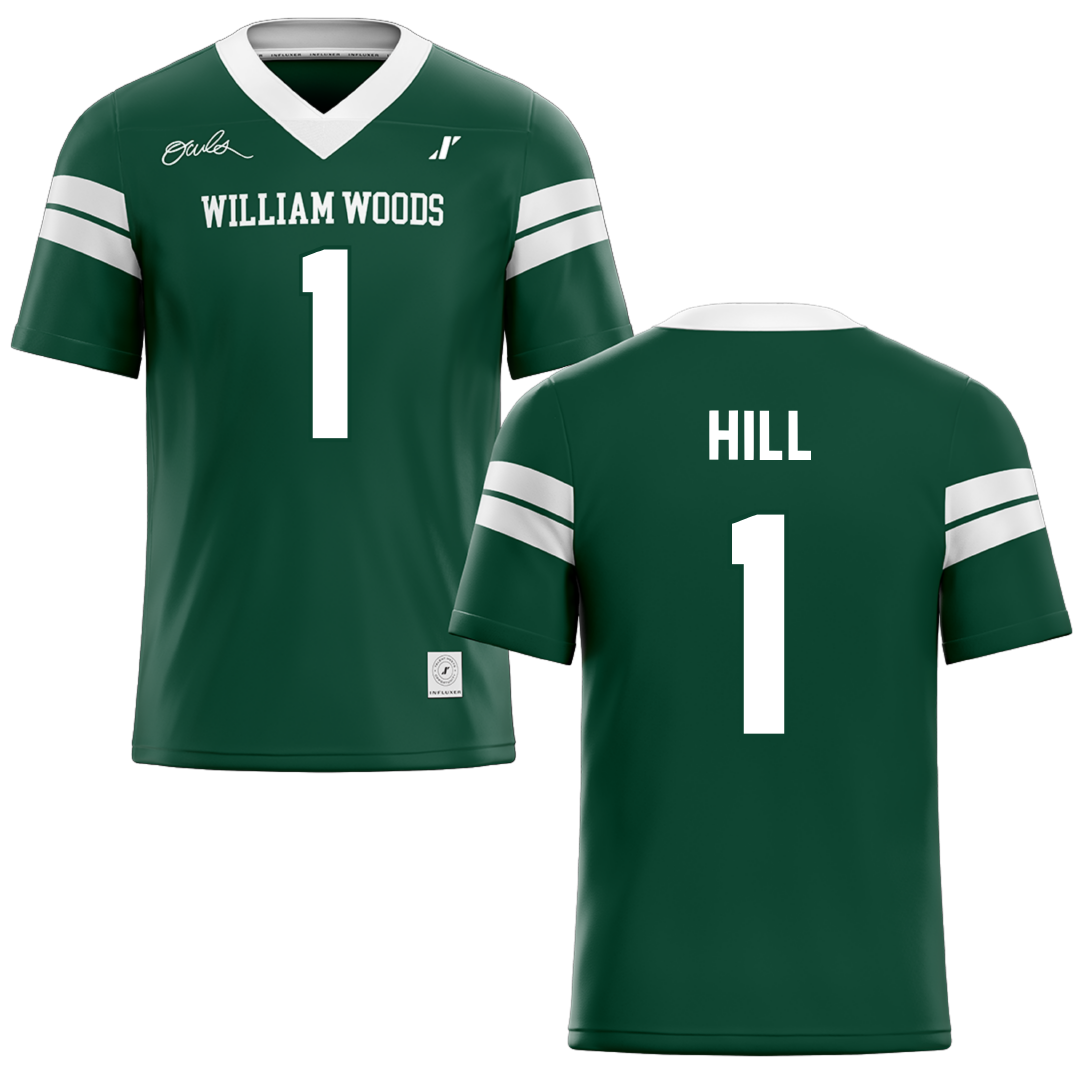 William Woods University Green Football Jersey - Taurean Hill