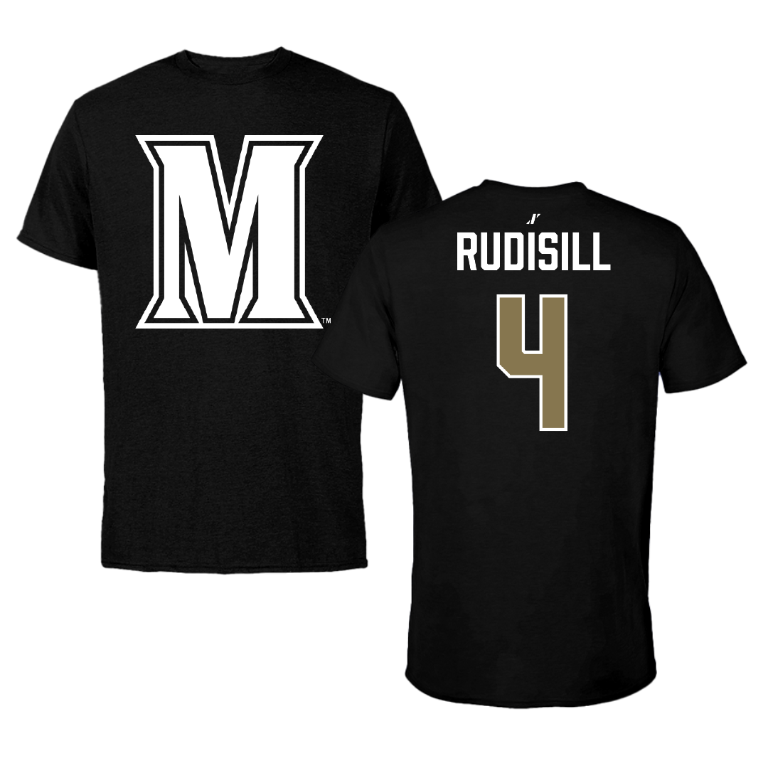 Mount St. Mary's University Baseball Black Tee - #4 Bryce Rudisill