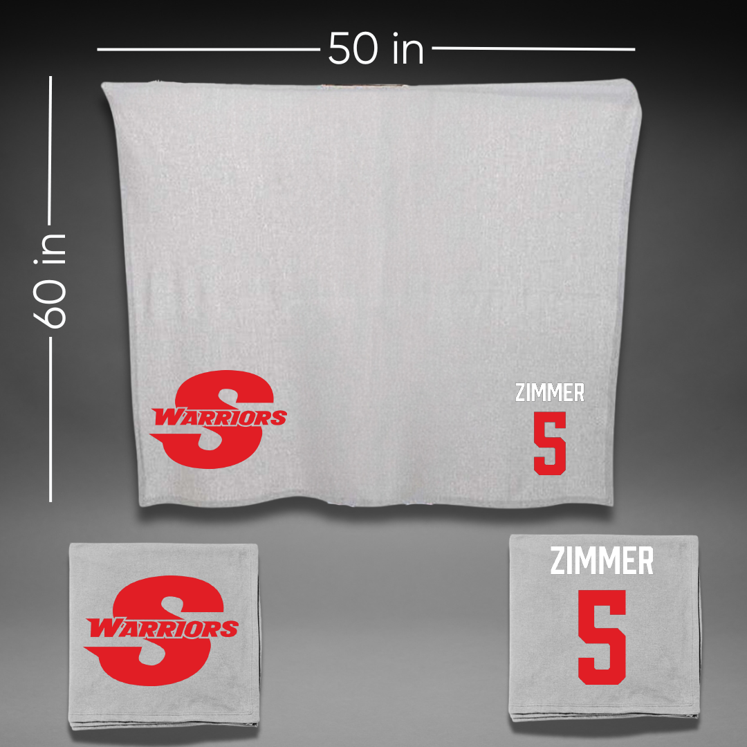 Stanislaus State Basketball (M) Gray Blanket - #5 Jason Zimmer
