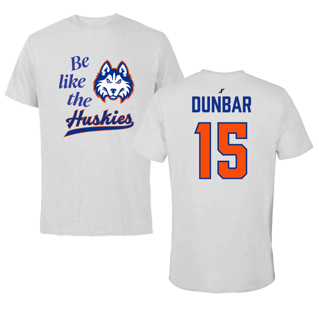 Houston Christian University Soccer (W) Light Gray Be Like Us Tee - #15 Brynn Dunbar