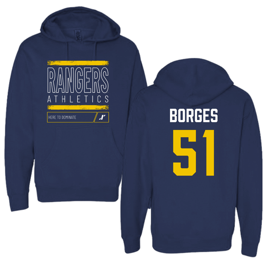 Regis University (Colorado) Baseball Navy Dominate Hoodie - #51 Carson Borges