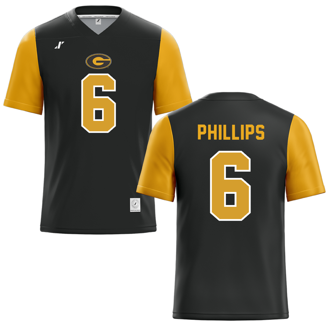 Grambling State University Black Football Jersey - #6 Tony Phillips