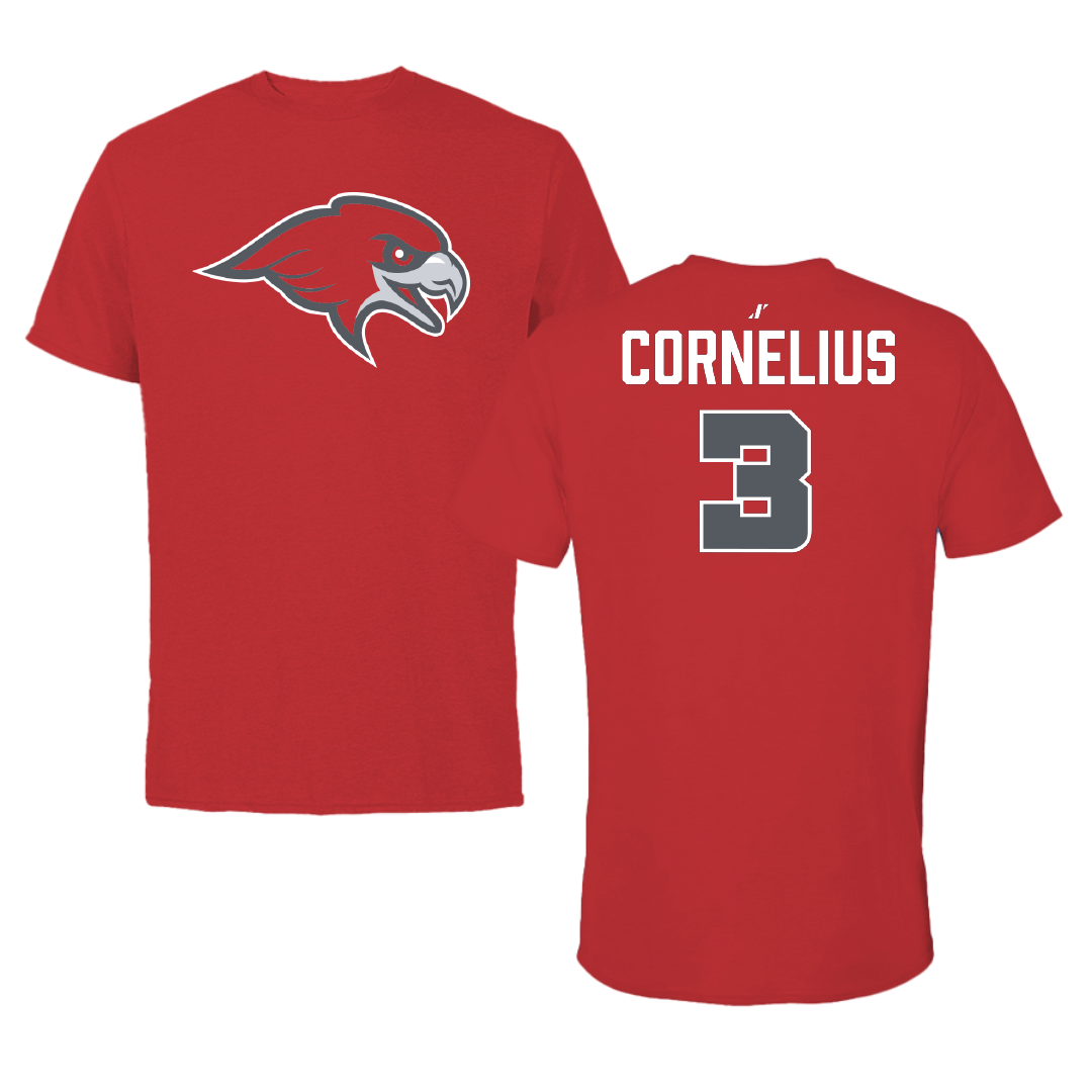 Montclair State University Volleyball (W) Red Performance Tee - #3 Lucy Cornelius