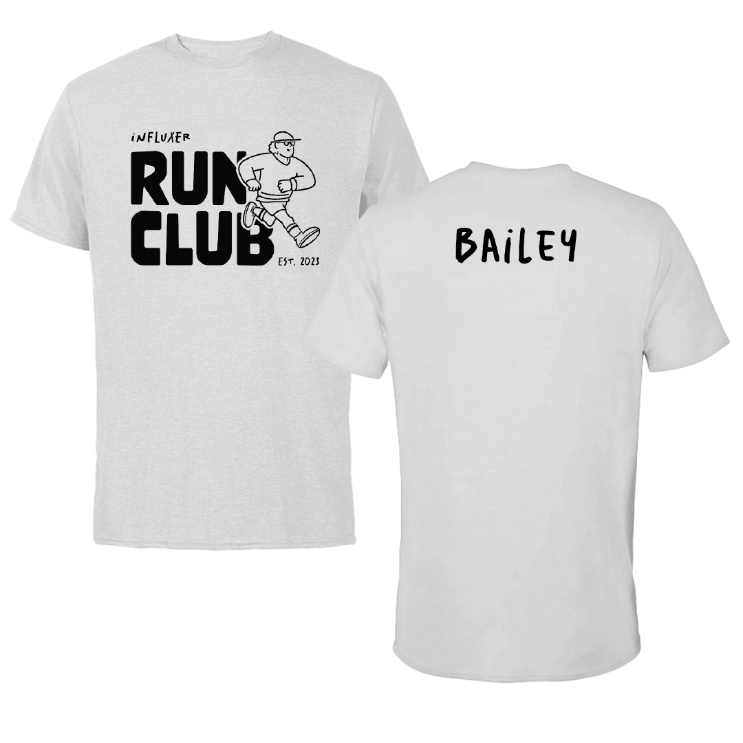 TF and XC Light Gray Influxer Run Club Performance Tee - Richard Bailey