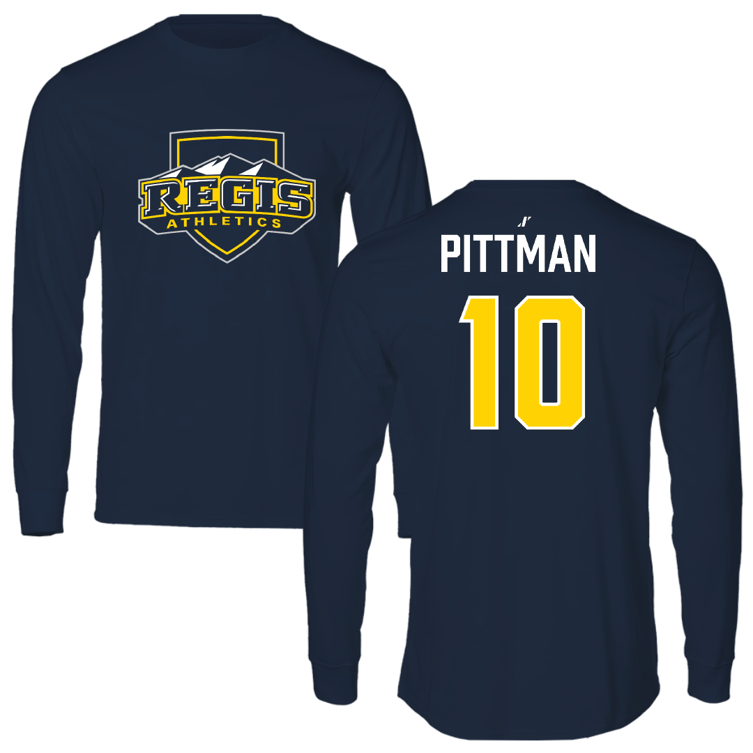 Regis University (Colorado) Softball Navy Long Sleeve - #10 Michaloni Pittman