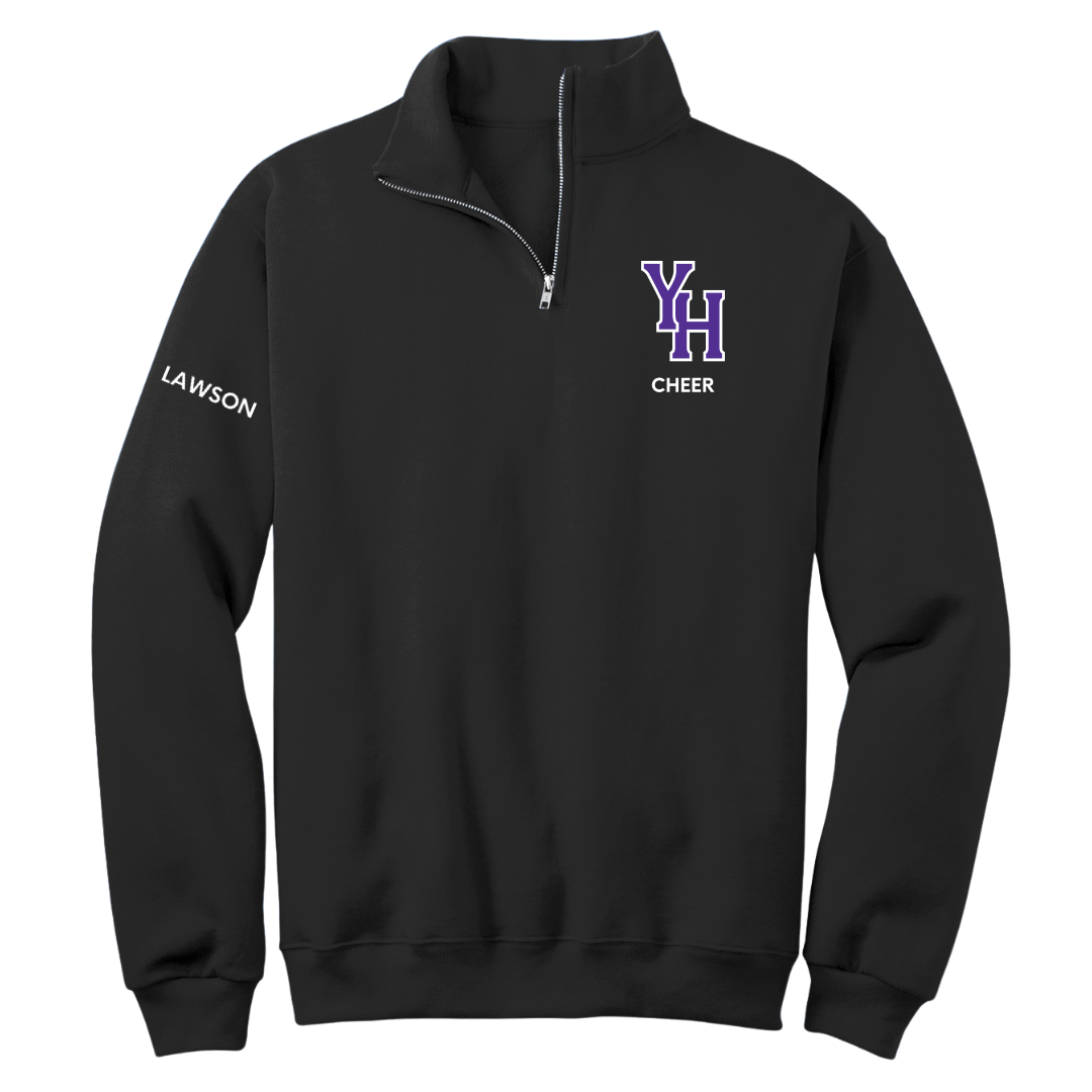 Young Harris College Cheer Black Quarter-Zip - Genna Lawson