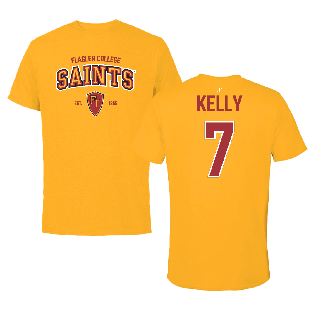 Flagler College Lacrosse (M) Gold General Tee - #7 Landis Kelly