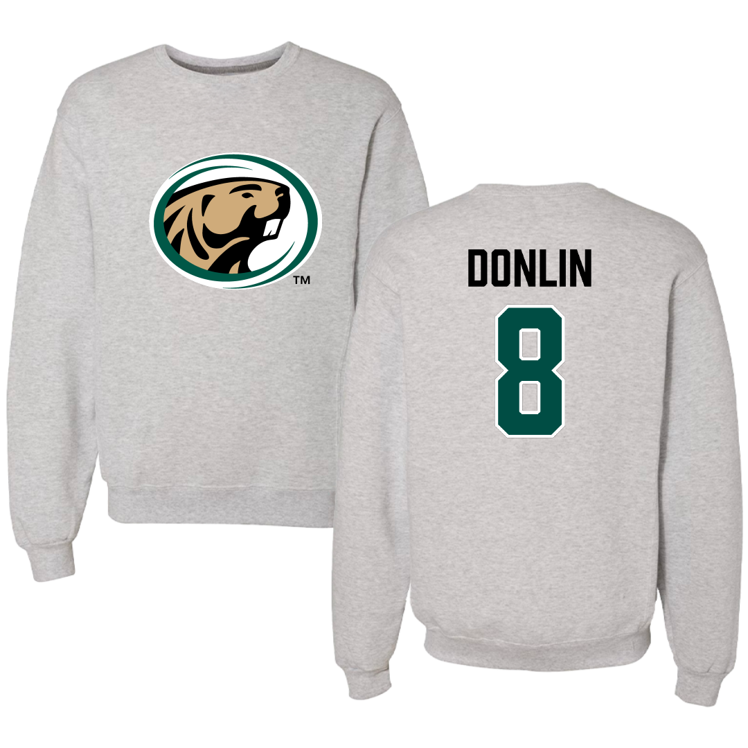 Bemidji State University Baseball Gray Crewneck - #8 Connor Donlin